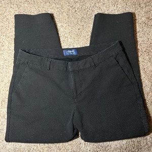 Old Navy Black PolkaDot Harper Pants, size 8